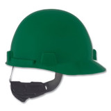 SmoothDome Slotted Hard Hat Cap Style, 4-Point Fast-Trac III, Green