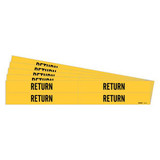 Brady Pipe Marker,Adhesive,Black,Return,PK5 7244-4-PK