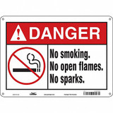 Condor Safety Sign,10 inx14 in,Aluminum  474T38