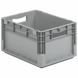 Ssi Schaefer Straight Wall Container,Gray,Solid,HDPE ELB6220.GY1