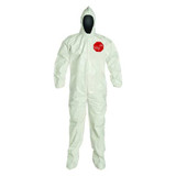 Dupont Hooded Coveralls,XL,Wht,Tychem 4000,PK12 SL122BWHXL001200