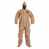 Dupont Hooded Coveralls,M,Tan,Tychem 5000,PK6 C3122TTNMD000600