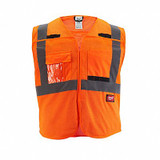 Milwaukee Tool Safety Vest,Polyester,Orange,2XL/3XL 48-73-5127