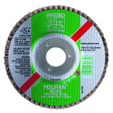 Type 27 POLIFAN SG Flap Discs, 7", 40 Grit, 5/8 Arbor, 8,500 rpm, Zirconia