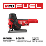 Milwaukee Tool Cordless Jig Saw,18VDC,Barrel Grip 2737B-20