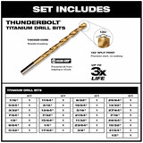 Milwaukee Tool Jobber Length Drill Set,29pc,HSS 48-89-0012