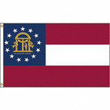 Nylglo Georgia Flag,5x8 Ft,Nylon 141164