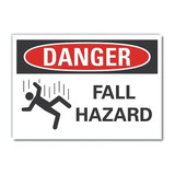 Lyle Fall Hazard Danger Rflctv Labl,10inx14in LCU4-0253-RD_14X10