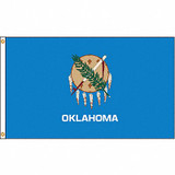 Nylglo Oklahoma Flag,5x8 Ft,Nylon 144380