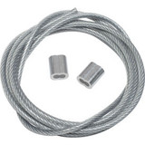 Global Industrial Steel Tie Down Cable 5'L Reinforced With End Loops for Outdoor