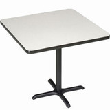 Interion 36"" Square Bar Height Restaurant Table Gray