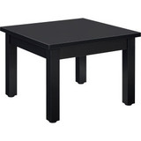 Interion Wood End Table - 24"" x 24"" - Black