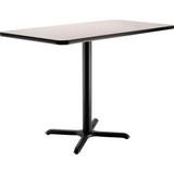 Interion Counter Height Restaurant Table 48""L x 30""W x 36""H Gray
