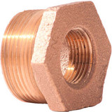 1 In. X 3/4 In. Lead Free Brass Bushing - MNPT X FNPT - 125 PSI - Import