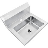 Global Industrial Stainless Steel Wall Mount Hand Sink W/Strainer 14""x10""x5""
