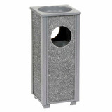 Global Industrial Stone Panel Trash Sand Urn Gray 2-1/2 Gallon 10-1/4"" Square x