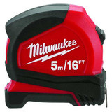 Milwaukee Tool Tape Measure,SAE/Metric,Blade 16 ft/5m L 48-22-6617