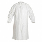 Dupont Cleanroom Coat,White,Zipper,S,PK30 IC264SWHSM00300B