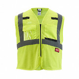 Milwaukee Tool Safety Vest,Polyester,Yellow,S/M 48-73-5111