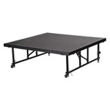National Public Seating Carpeted Portable Stage Package,16 in. H TFXS48481624C02