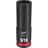 Milwaukee Tool Deep Impact Socket,Steel,9/16"  49-66-6122