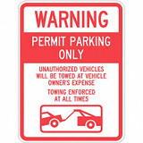 Lyle Permit Parking Sign,24" x 18" T1-1065-EG_18x24