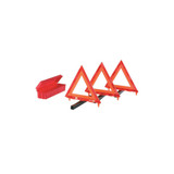 Triangle Warning Kit, 3 Triangles in Living Hinge Box, 18 in, Red/Hi-Vix Orange