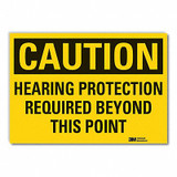 Lyle Hearing Caution Rflctv Label,5inx7in LCU3-0402-RD_7x5