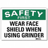 Lyle Safety Sign,7 in x 10 in,Rflct Sheeting U7-1268-RD_10X7
