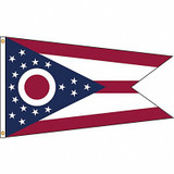 Nylglo Ohio Flag,4x6 Ft,Nylon 144270
