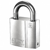 Abloy Keyed Padlock,1 3/32 in,Rectangle,Silver  PL341/25B-KD