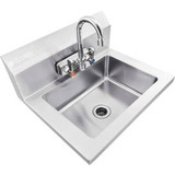 Global Industrial Stainless Steel Wall Mount Hand Sink W/Faucet & Strainer 14""x