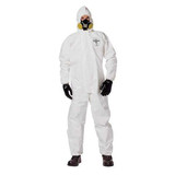 Dupont Coveralls,2XL,Wht,Tychem 4000,PK12 SL122BWH2X001200