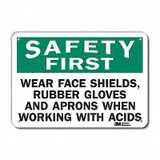 Lyle Safety Sign,10 in x 14 in,Aluminum  U7-1271-RA_14X10
