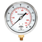 Winters Pressure Gauge,4-1/2" Dial Size,Black P3S6012-MAXI45