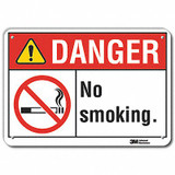 Lyle Rflctv No Smoking Dangr Sign,10x14in,Alu LCU4-0130-RA_14x10