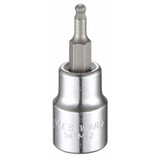 Westward Socket Bit, Steel, 3/8 in, TpSz 1/8 in 54TM42