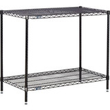 Nexel 2 Shelf Black Epoxy Wire Shelving Unit Starter 72""W x 21""D x 34""H