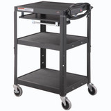 Global Industrial Steel Mobile Workstation Cart with Slide out keyboard & Mouse