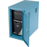 Global Industrial Security Computer CPU Enclosed Cabinet Side Car Blue