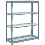 Global Industrial 4 Shelf Boltless Shelving Starter 48""W x 24""D x 72""H Wire D