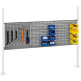 Global Industrial 18"" Pegboard & 36"" Louver Panel Kit 60""W Gray