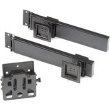 Global Industrial Double Arm Kit with 3 VESA Mounts For Orbit Workstation - Blac