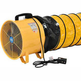 Global Industrial 8"" Portable Blower Fan 32' Flexible Duct 2 Speed 570 CFM 1/8
