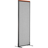 Interion Deluxe Freestanding Office Partition Panel 24-1/4""W x 97-1/2""H Gray
