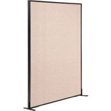 Interion Freestanding Office Partition Panel 48-1/4""W x 96""H Tan