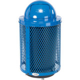 Global Industrial Outdoor Diamond Steel Recycling Can With Dome Lid & Base 36 Ga