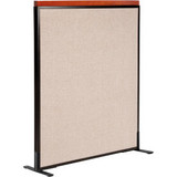 Interion Deluxe Freestanding Office Partition Panel 36-1/4""W x 43-1/2""H Tan