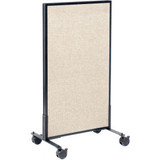 Interion Mobile Office Partition Panel 24-1/4""W x 45""H Tan