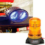 Global Industrial (2) Forklift LED Pedestrian Warning Light + (1) LED Amber Stro